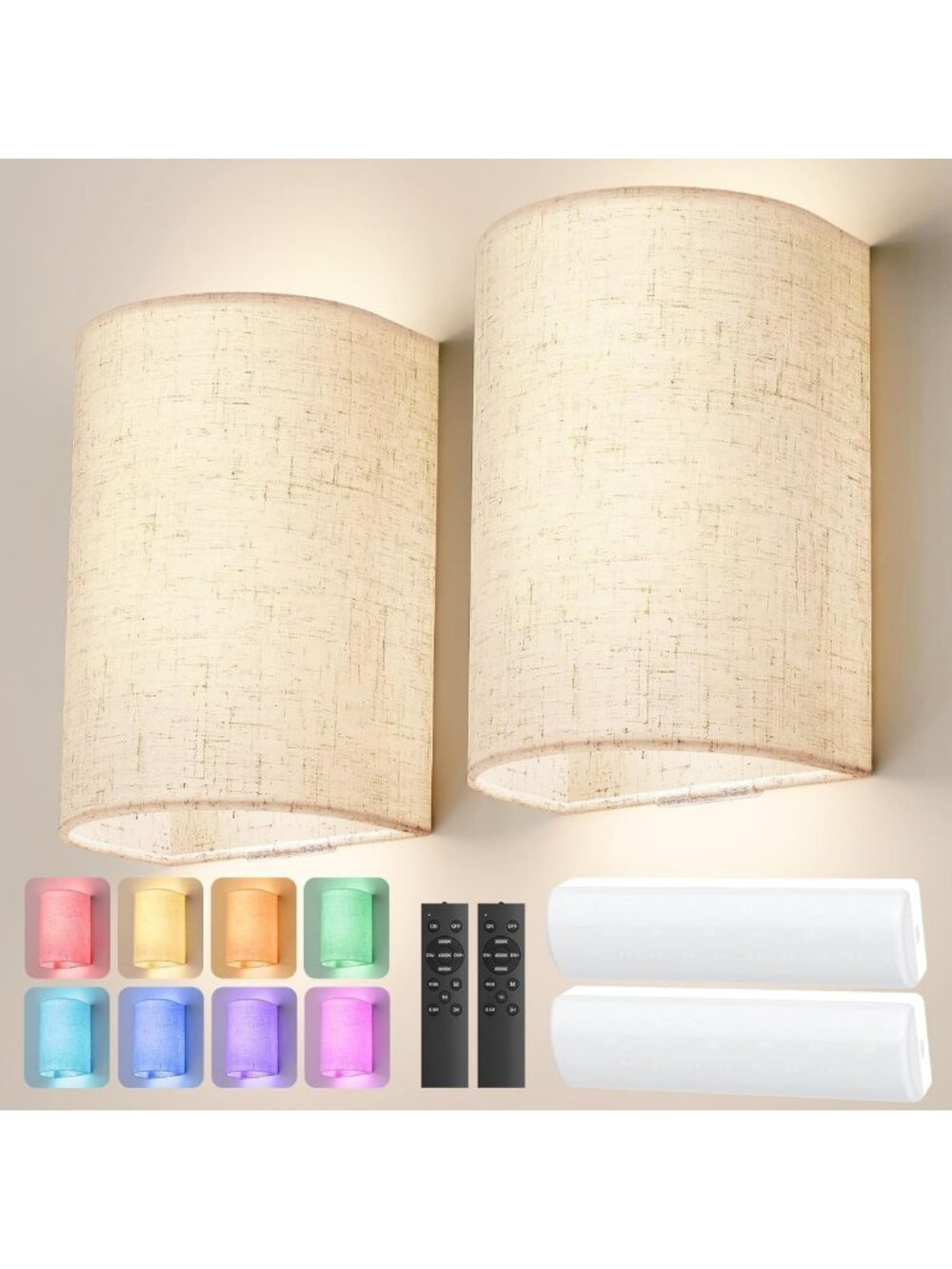 Rechargeable Battery Operated Wall Sconce with No Assembly - Modern Lighting
